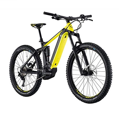 Elektrofahrräder : Conway eMF327+ 27, 5" E-Bike Fully, MTB Schwarz-Gelb (48cm)