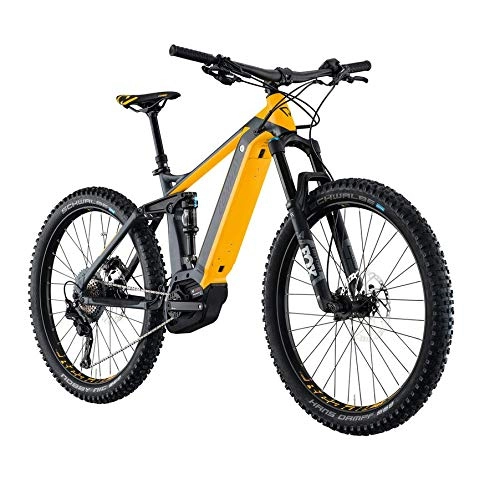 Elektrofahrräder : Conway eMF527+ 27, 5" E-Bike Fully, Grau-Orange (44cm)