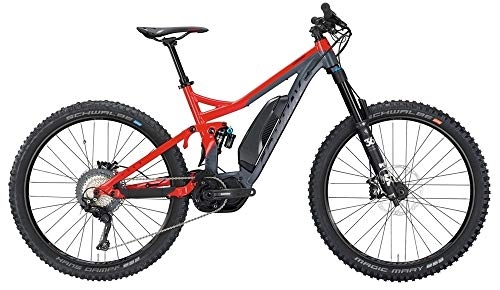 Elektrofahrräder : ConWay eWME 627 Herren E-Bike 500Wh Fully E-Mountainbike Elektrofahrrad red / Grey matt 2019 RH 50 cm / 27, 5 Zoll