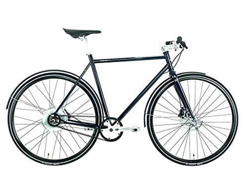 Elektrofahrräder : Cooper E-Bike (Pedelec, Elektrofahrrad mit Riemenantrieb, vollintegrierter 250W Hinterradnabenmotor, 160Wh Akku-Leistung, Energierückgewinnung während der Fahrt , Rahmenhöhe 57 cm) blau