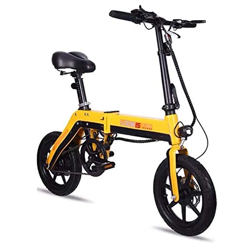 Elektrofahrräder : CXYDP Folding Electric Bikes Mit 250W 36V 8AH Lithium-Ionen-Akku Electric City Bicyclefor Erwachsene Sport Radfahren Reisen Commuting, Gelb