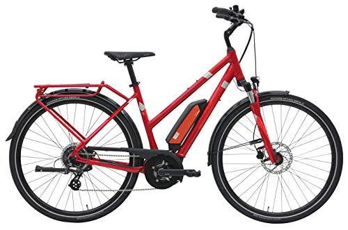 Elektrofahrräder : Damen E-Bike 28 Zoll - Pegasus Solero E8 - Pedelec Bosch Active Line Plus Mittelmotor, Akku 400Wh, Shimano Schaltung, rot