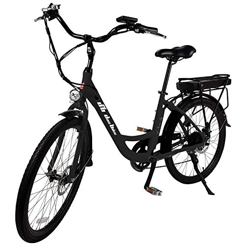 Elektrofahrräder : DAS.BIKE Elektro City Bike Vallverde 26" Ebike Pedelec 7-Gang Shimanoschaltung mit tiefem Einstieg (Anthrazit)