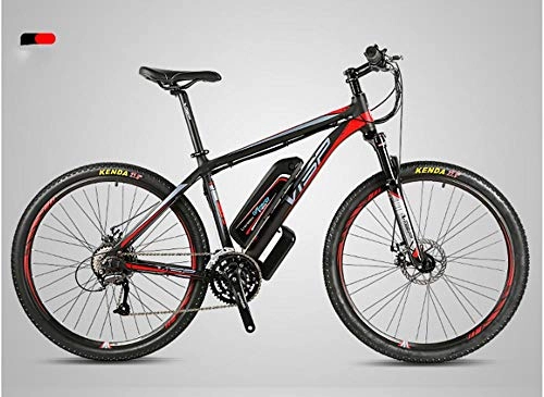 Elektrofahrräder : DASLING Electric Mountain Bike Use Lithium Battery Booster Motor 48V 350W Speed ​​25Km / H with 26 Inch Tire-Schwarz Rot