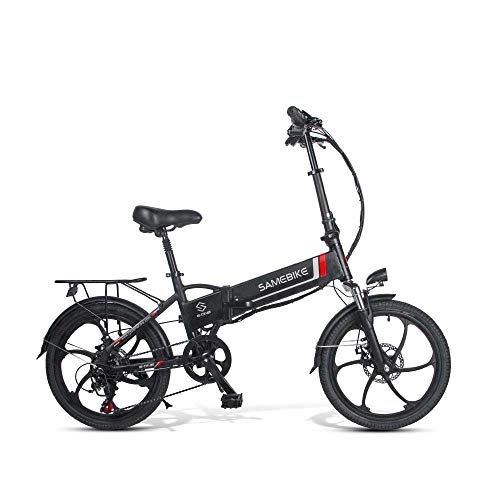 Elektrofahrräder : DDZIX Bike Faltbares Mountainbike 48V 10.4Ah Lithium-Ionen-Akku Elektromotor Fahrrad Ebike, Schwarz