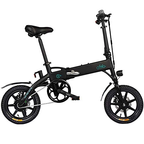 Elektrofahrräder : DDZIX Faltbares E-Bike, Zusammenklappbares Elektrofahrrad Mit LED-Frontlicht Und DREI Betriebsarten, Schwarz