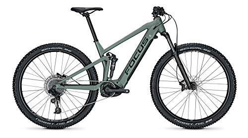 Elektrofahrräder : Derby Cycle Focus Thron² 6.7 Bosch Fullsuspension Elektro Mountain Bike 2021 (M / 44cm, Mineral Green)