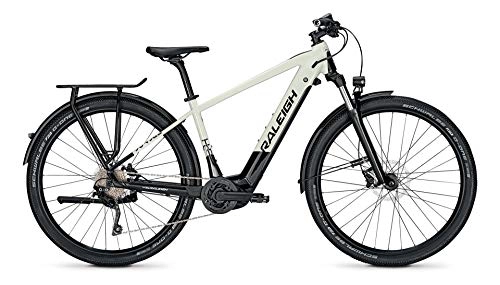 Elektrofahrräder : Derby Cycle Raleigh Dundee 10 Bosch Elektro Fahrrad 2021 (29" Herren Diamant L / 48cm, Starwhite / Magicblack Glossy)