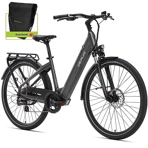 Elektrofahrräder : DERUIZ E-Bike 28 Zoll Elektrofahrrad e Bike Damen, 250W / 48V / 13, 4AH 40N.m BAFANG Motor, Quartz Cityrad für Damen, bis zu 120km, 25km / h Citybike