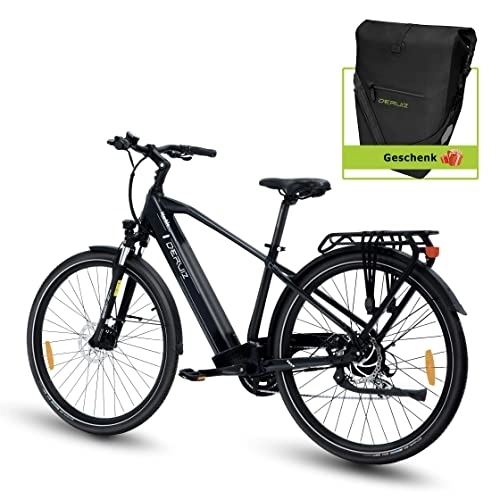 Elektrofahrräder : DERUIZ e-Bike Marble 28 Zoll Leistungsstarkes e-Bike mit 48V 644 Wh Unterrohr Akku, LCD Display mit Bluetooth, Lockout Suspension Fork, Mountainbike für Erwachsene