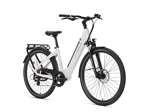 Elektrofahrräder : DERUIZ e-Bike Quartz 28 Inch Powerful ebike with 48V 644 Wh Down Tube Battery, LCD Display with Bluetooth, Lockout Suspension Fork, Mountain Bike for Adults, Bean Paste