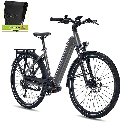 Elektrofahrräder : DERUIZ Urban Electric Bicycle Touring Electric Bike, 28 Zoll E-Bike, 250 W Mid Motor, 48V13.4Ah Batterie, 9-Gang Shimano Kettenschaltung, 25 km / h, Aluminium Leichtgewicht, für Männer oder Frauen