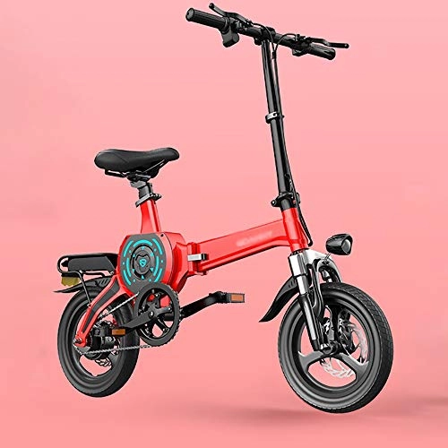 Elektrofahrräder : DODOBD Zusammenklappbares Elektrofahrrad 14-Zoll-Reifen-E-Bike für Erwachsene Abnehmbare Batterie Ultraleichter Aluminiumrahmen Version des 400W-Hochleistungsmotors City Commuter E-Bike
