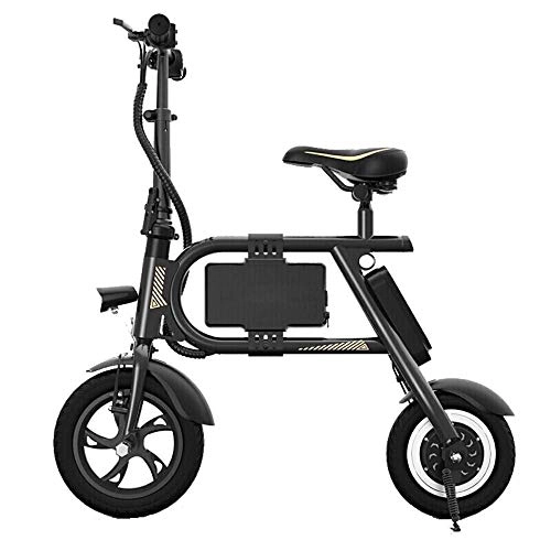 Elektrofahrräder : Dpliu-HW Elektrofahrrder Faltauto Micro Elektroauto Mini Light Adult Schwarz 25 Km Akkulaufzeit (Color : Black)