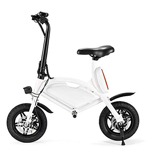 Elektrofahrräder : Dpliu-HW Elektrofahrrder Faltendes elektrisches Fahrrad-Lithium-Batterie-Moped-Minibatterie-Auto-kleines elektrisches Auto for Mnner und Frauen (Color : White)
