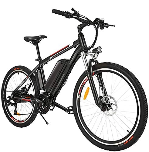 Elektrofahrräder : Dsqcai Elektrisches Mountainbike, 250 W 26 '' Power Bike, mit Abnehmbarer 36 V 8 Ah / 12, 5 Ah Lithium-Ionen-Batterie für Erwachsene, 21-Gang-Getriebe