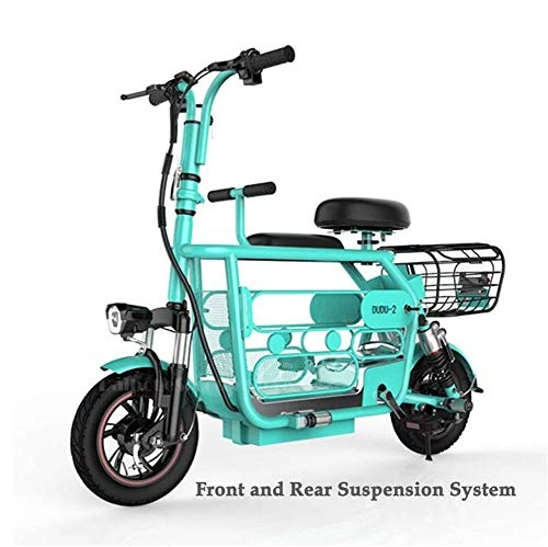 Elektrofahrräder : DYHQQ Faltbares elektrisches Fahrrad 12"Efahrrad mit entfernbarer Lithium-Batterie 48V 20Ah fr Erwachsene Frauen, B