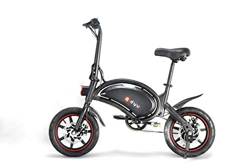 Elektrofahrräder : DYU Folding Electric Bike, E-Bike, D3F 14 Inch E Bike, E-Moped, Lithium Battery (6Ah), 250W Motor, 20-35 kilometres Pedele
