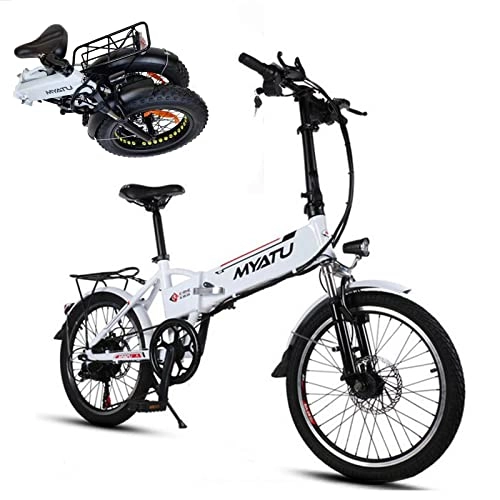 Elektrofahrräder : E-Bike 20 Zoll 4.0 Fat Tire Faltbares Elektrofahrrad 48V 8Ah Abnehmbarer Lithium-Ionen-Batterien Pedelec für Erwachsene 6-Gang Shimano City-Elektrofahrrad Strand / Schnee / All Terrain e-Bike