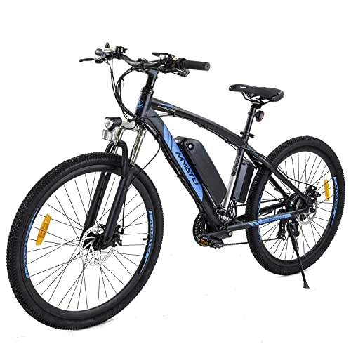 Elektrofahrräder : E-Bike 27, 5 Zoll E-Mountainbike - 250 W Motor 10Ah Akku LCD Display Alurahmen 21 Gänge Shimano Scheibenbremsen Elektrofahrrad Pedelec für Herren und Damen