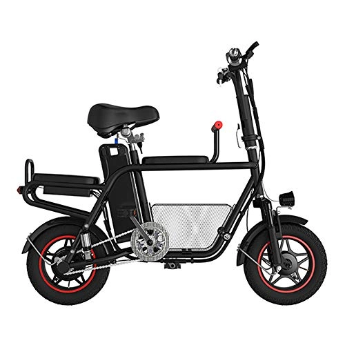 Elektrofahrräder : E-Bike 48V 13AH Elektro Fahrrad Faltrad 37km / h, Doppelscheibenbremssystem vorne und hinten, Reichweite: 65 km (Tragfähigkeit 140Kg) Schwarz