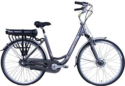 Elektrofahrräder : E-Bike Damen 28 Zoll 49 cm | 3 Gnge | 250 Watt | 120 KM+ | Aufgebaut | Ebike Alu Elektrofahrrad E Fahrrad Damenrad | Shimano Gangschaltung (Grau)