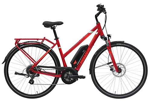 Elektrofahrräder : E-Bike Damen 28 Zoll - Pegasus Solero E8 - Elektrofahrrad 400Wh Akku, 8 Gnge, Trapezrahmen - rot
