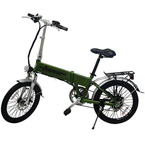 Elektrofahrräder : E-Bike Elektro Fahrrad Faltrad 20" 51cm ALUMINIUM Ebike 6 Gang Shimano (Grn)