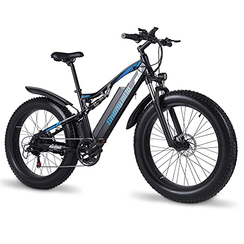 Elektrofahrräder : E-Bike Elektrofahrrad 1000W für Herren 26 * 4.0 Zoll Fat Reifen 2021 Version