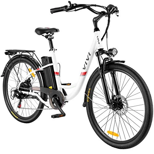 Elektrofahrräder : E-Bike Elektrofahrrad 26 Zoll Elektrisches Fahrrad 350W Pedelec Citybike mit Abnehmbarer 8Ah LithiumIonen Batterie, Shimano 7-Gang