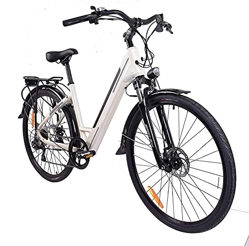 Elektrofahrräder : E-Bike Elektrofahrrad “City“ 27, 5 Zoll Pedelec E-Fahrrad Fahrrad Elektro Damenrad mit integriertem herausnehmbarem Akku