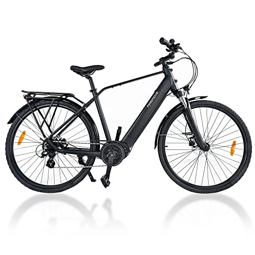 Elektrofahrräder : E-Bike Elektrofahrräder Mittelmotor 28 Zoll 250W Pedelec hydraulische Scheibenbremsen 8 Gang Cityräder für Herren