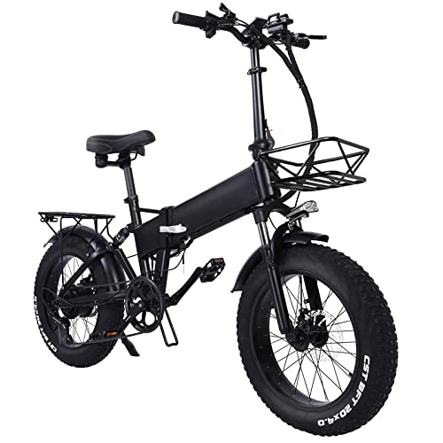 Elektrofahrräder : E Bike Fat Reifen 20"* 4" Mit 48V 15Ah Batterie, E-Bike für Herren und Damen, Long Range 60-80KM City Elektrofahrrad