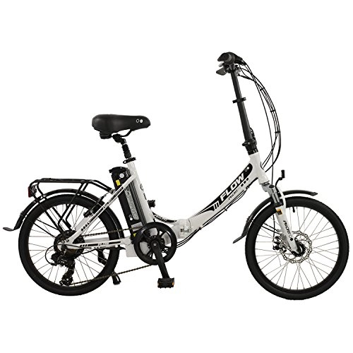 Elektrofahrräder : E-Bike Flow, unisex, Legierung, niedriger Rahmen für Einstieg, faltbar, grau