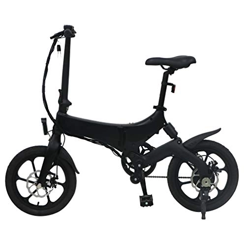 Elektrofahrräder : E-Bike für Erwachsene, 16" Elektrofahrrad faltbares E-Bike mit abnehmbarem 36V 6.4AH Akku, 3-Gang LCD-Einstellung, für den Pendelverkehr im Freien für Sport, schwarz (3-7 Tage)