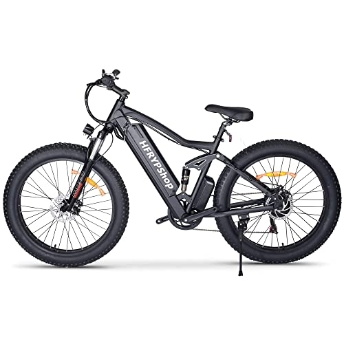 Elektrofahrräder : E-Bike Mountainbike 26 Zoll, E-Mountainbike mit MTB Vollfederung, 7 Gänge & Hinterradmotor Herren E-Bike mit 48V 10Ah Akku, LCD-Display & Sportsattel, CE Zulassung