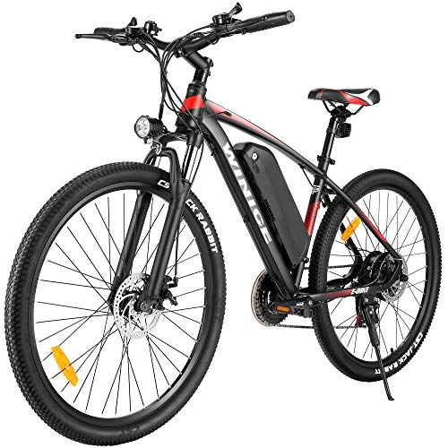 Elektrofahrräder : E-Bike Mountainbike 27.5 Zoll Elektrofahrrad 350W Elektrisches Fahrrad mit 36V 10.4Ah Lithium-Batterie und Shimano 21 (27.5 Zoll Rot)