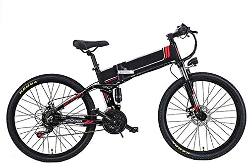Elektrofahrräder : E-Bike Mountainbike Electric Snow Bike, Electric Mountainbike, 350 Watt E-Bike 26 "Aluminium Elektrische Fahrrad für Erwachsene mit Abnehmbarer 48 V 8AH / 10AH Lithium-Ion-Batterie 21 Geschwindigkeits