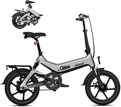 Elektrofahrräder : E-Bike Mountainbike Electric Snow Bike, faltendes elektrisches Fahrrad für Erwachsene, leichte Magnesiumlegierungsrahmen faltbares E-Bike mit LCD-Bildschirm, 250W Motor, 36V 7.8Ah-Batterie, 25km / h L