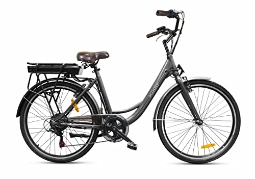 Elektrofahrräder : E-Bike Scooty Plus E-Citybike 26 Zoll Damen E-Bike mit 10Ah Akku, 6 Gang, Kugelschaltung, 250, 00 W, Shimano