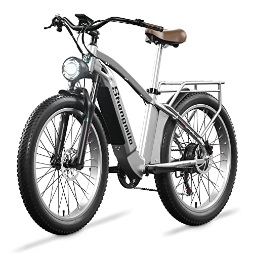Elektrofahrräder : E-Bikes, MX04 Elektrofahrrad 26'' Trekking E Bike mit 48V 15Ah Lithium-Akku, Shimano 7 Gäng e-Mountainbike für Damen und Herren, hydraulische Scheibenbremsen