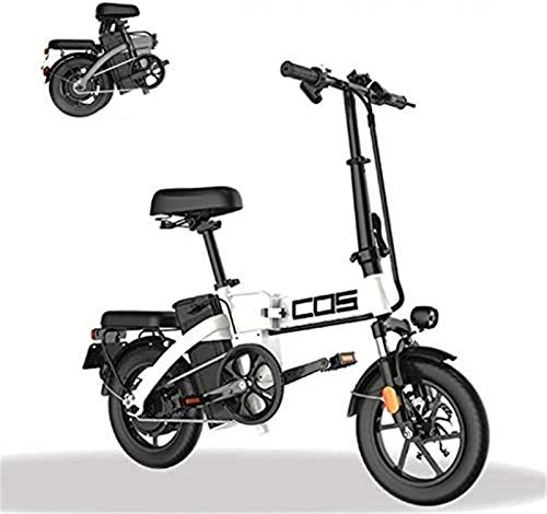 Elektrofahrräder : Ebike e-Bike, Smart-Berg Folding Electric Bike, for Erwachsene, Leistungsbereich 280 km Fahrrad Removable 48V / 28.8Ah Lithium-Ionen-Akku mit 3 Riding Modes (Color : White)