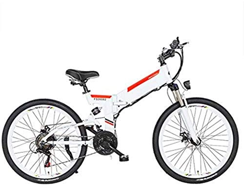 Elektrofahrräder : Ebikes, 26 '' Folding Electric Mountainbike mit abnehmbarem 48 V 10 / 12.8ah Lithium-Ionen-Akku 350W Motor Elektrische Fahrrad E-Bike 21 Geschwindigkeitsgeschwindigkeit und DREI Arbeitsmodi ZDWN