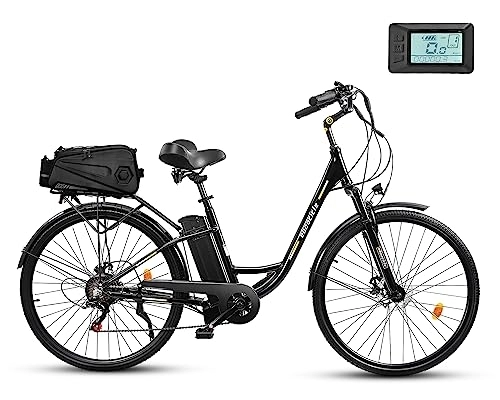 Elektrofahrräder : eboocicle E-Bike 26 Zoll E-Citybike, Elektrofahrrad für Damen und Herren mit 36V 13Ah Lithium-Akku Bis zu 100KM Reichweite 250W Motor Shimano 7-Gang
