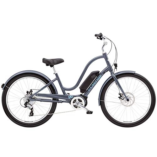 Elektrofahrräder : ELECTRA Damen Fahrrad Townie GO! 8D E-Bike, 8 Gang, 26", Cosmic Grey - Graublau, 5684Ladies
