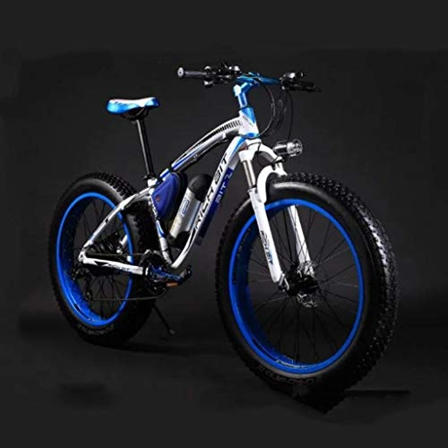 Elektrofahrräder : Electric Mountain Bike 26 Zoll 500W 48V 17AH Mit Abnehmbarer, Groer Kapazitt Batterie Lithium-Disc E-Bikes Elektro-Fahrrad 21 Speed Gear Und DREI Arbeitsmodi, Blau