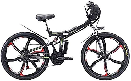 Elektrofahrräder : Electric Snow Bike, 26 '' Faltendes elektrisches Mountainbike, elektrisches Fahrrad mit 48 V 8AH / 13AH / 20AH Lithium-Ionen-Batterie, Premium Volle F.