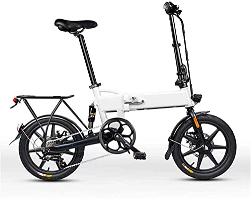 Elektrofahrräder : Electric Snow Bike, Erwachsene Falten Elektrische Fahrrad, 6 Geschwindigkeit 250W 16 Zoll Reisen E-Bike mit abnehmbarem 36V 7.5Ah / 10.5Ah Lithium-Ion.