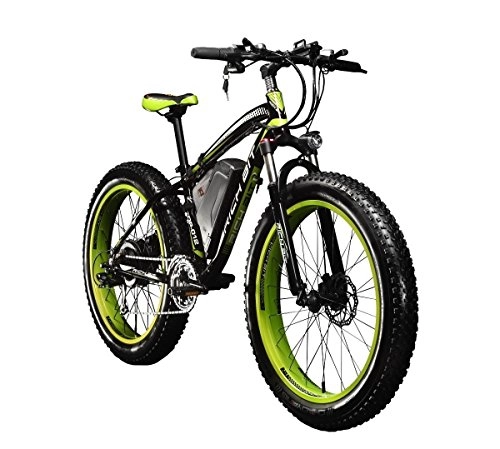 Elektrofahrräder : Elektrische Fahrrder Herren Radsport-Mountain Bike Fat Tire TP012 1000 W * 48 V * 17Ah Fat Tire 66 x 10, 2 cm 7 Gnge SHIMANO dearilleur Power Fahrrad grn