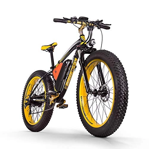 Elektrofahrräder : Elektrisches Fahrrad für Herren, 48 V, 17 Ah, Mountainbike, Fat Bike, 26 x 4, 0 Zoll für Erwachsene, Federgabel abschließbar